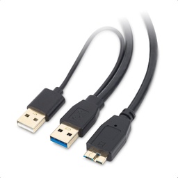 [03957] CABLE EN Y USB 3.0 A MICRO B 3.0 Y USB A 2.0 PARA DISCO DURO EXTERNO