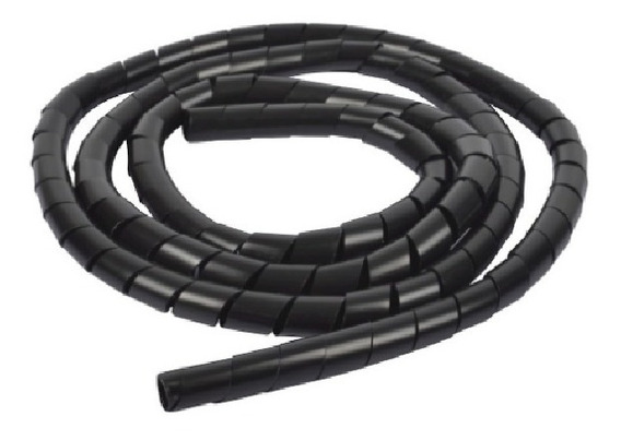 Othmro Cable en espiral para computadora, organizador de cables eléctricos  (diámetro de 0.709 in, longitud de 11.5 ft, negro)