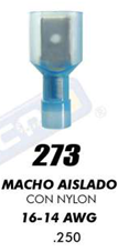 TERMINAL PLANA MACHO AZUL CAL 12-10 #273 AISLADA