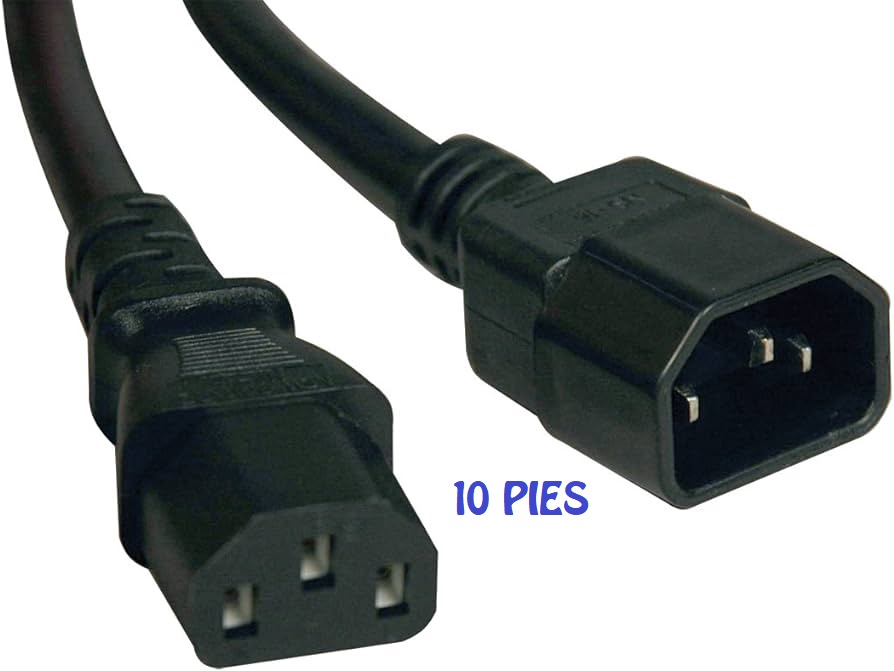 CABLE DE PODER EXTENSION C13 - C14 DE 10 PIES