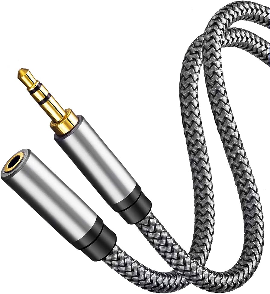CABLE EXTENSION 3.5MM STEREO 1MT TRENZADO