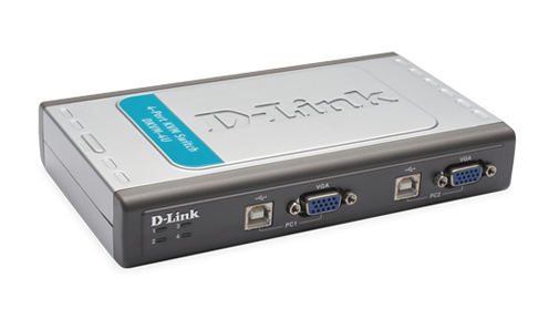 KVM 4 PUERTOS USB CON CABLES D-LINK DKVM-4U
