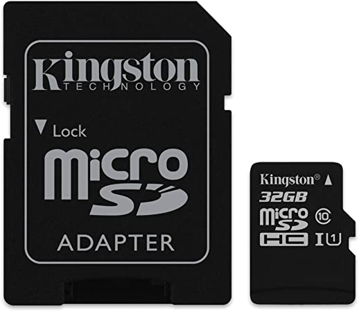 MEMORIA MICRO SD 32GB + ADAPTADOR KINGSTON CLASE 10