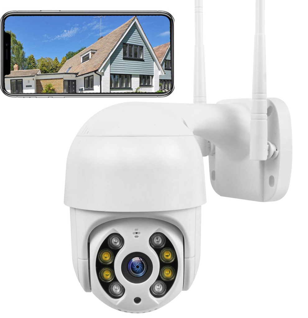 CAMARA WIFI O CABLE PTZ P/EXTERIOR IP66 SMART MIC Y BOCINA  ICSEE