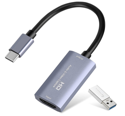 [22763] CAPTURADORA DE VIDEO HDMI 4K USB 3.0 TIPO C C/ADAPT