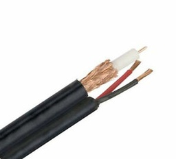 [02069] CABLE COAXIAL RG 59 SIAMESE 95% SHIELD NA