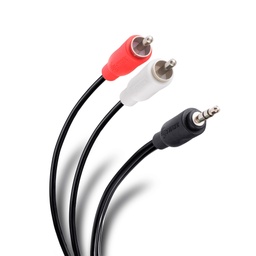 [03278-2] CABLE EN Y PLUG 3.5 STEREO A 2 RCA M 6 PIES AUDIOPIPE