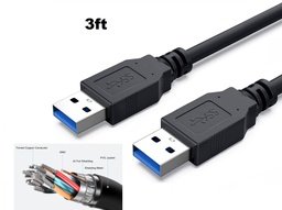 [03830-1] CABLE USB 3.0 M-M BLINDADO DE 3 PIES QM