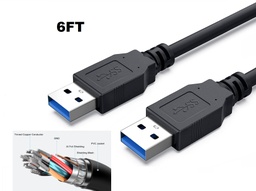 [03831-6] CABLE USB 3.0 M-M BLINDADO DE 6 PIES QM
