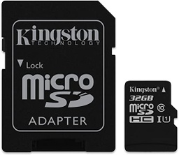 [24523-32] MEMORIA MICRO SD 32GB + ADAPTADOR KINGSTON CLASE 10