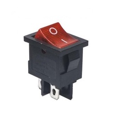 [26074-2] SWITCH ROCK 6-10A 125-250V ON/OFF CON LUZ ROJA 4 PINES