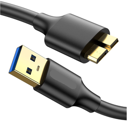 [03188] CABLE USB 3.0 M A MICRO B 5 Gbps 1.5 PIES GRUESO UG