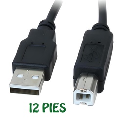 [03007-12] CABLE DE IMPRESORA USB DE 12 PIES NA