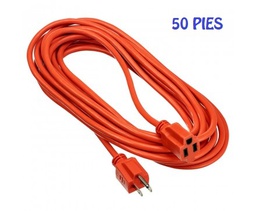 [20029] CABLE EXTENSION ELECTRICA DE 50 PIES 16AWG NARANJA